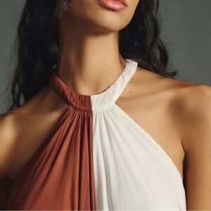 COLORBLOCK HALTER DRESS